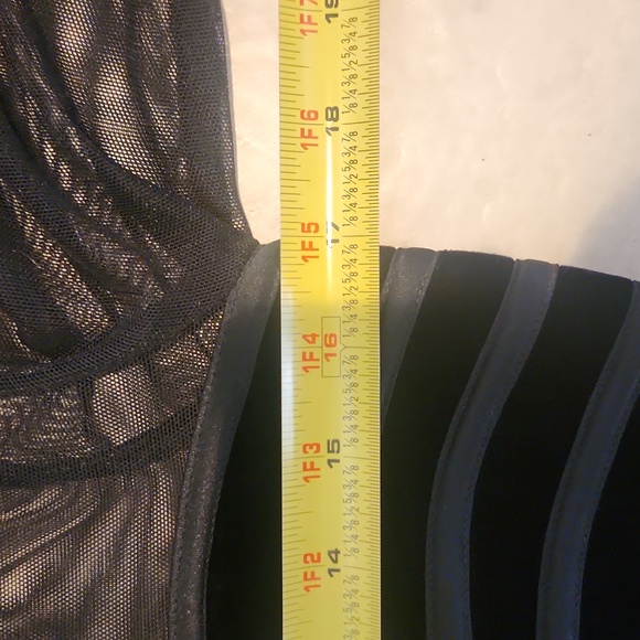 Vintage JS Signature Black Mesh/ Velvet top size 10 - Picture 6 of 8